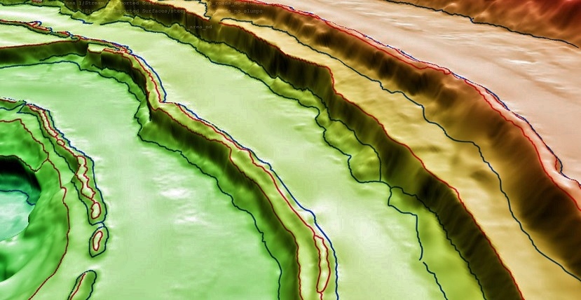 Toes and crests over PhotoSat’s elevation image