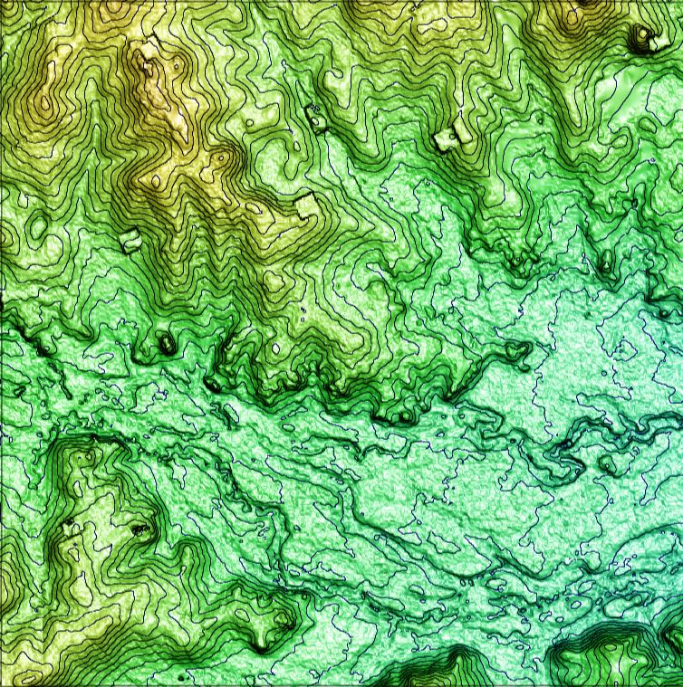 1m contours