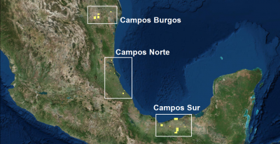Mexico onshore oil and gas blocks
