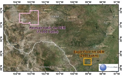 Texas elevation data