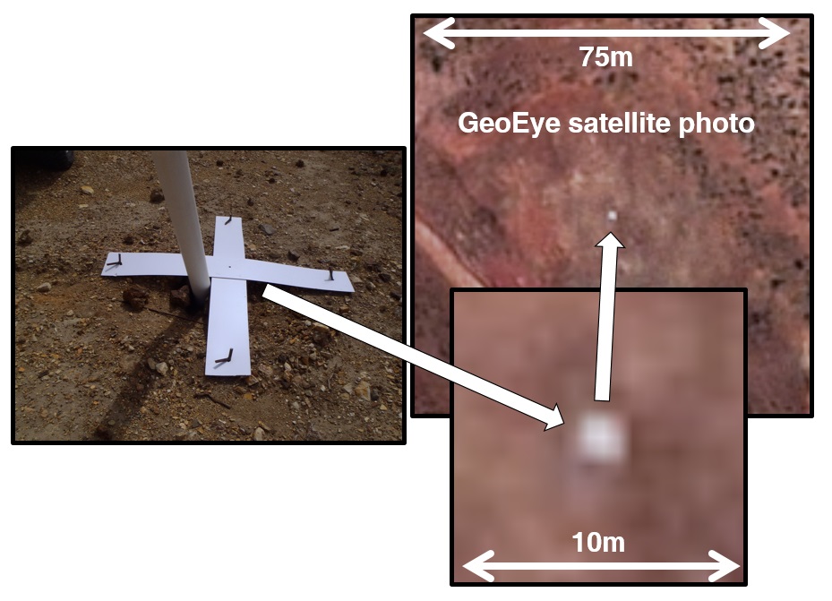 ground target at mining project drill hole