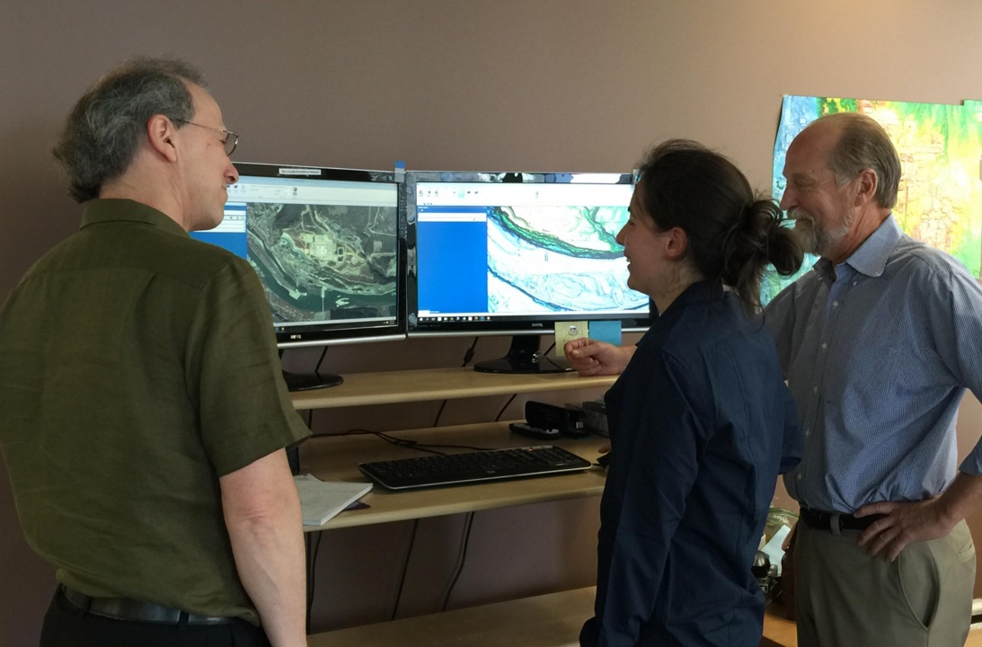 Gerry, Michael and Jayda at workstation