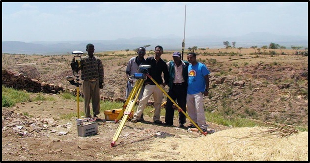 Eritrea differential GPS survey crew and equiptment