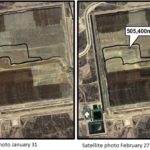 Satellite survey leach pad volume measurement