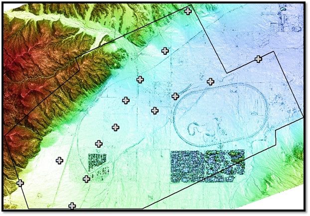 KOMPSAT-3A satellite survey image Garlock Fault California KOMPSAT-3A satellite survey image Garlock Fault California