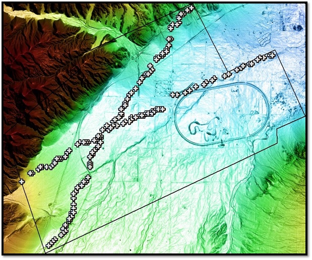 WorldView-3 satellite survey elevation image Garlock Fault California WorldView-3 satellite survey elevation image Garlock Fault California