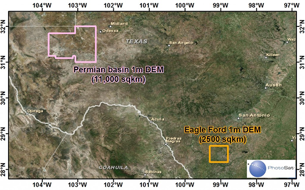 Texas elevation data